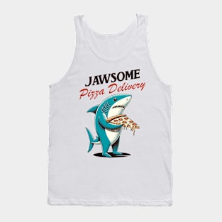 Shark carrying a pizza slice Tank Top